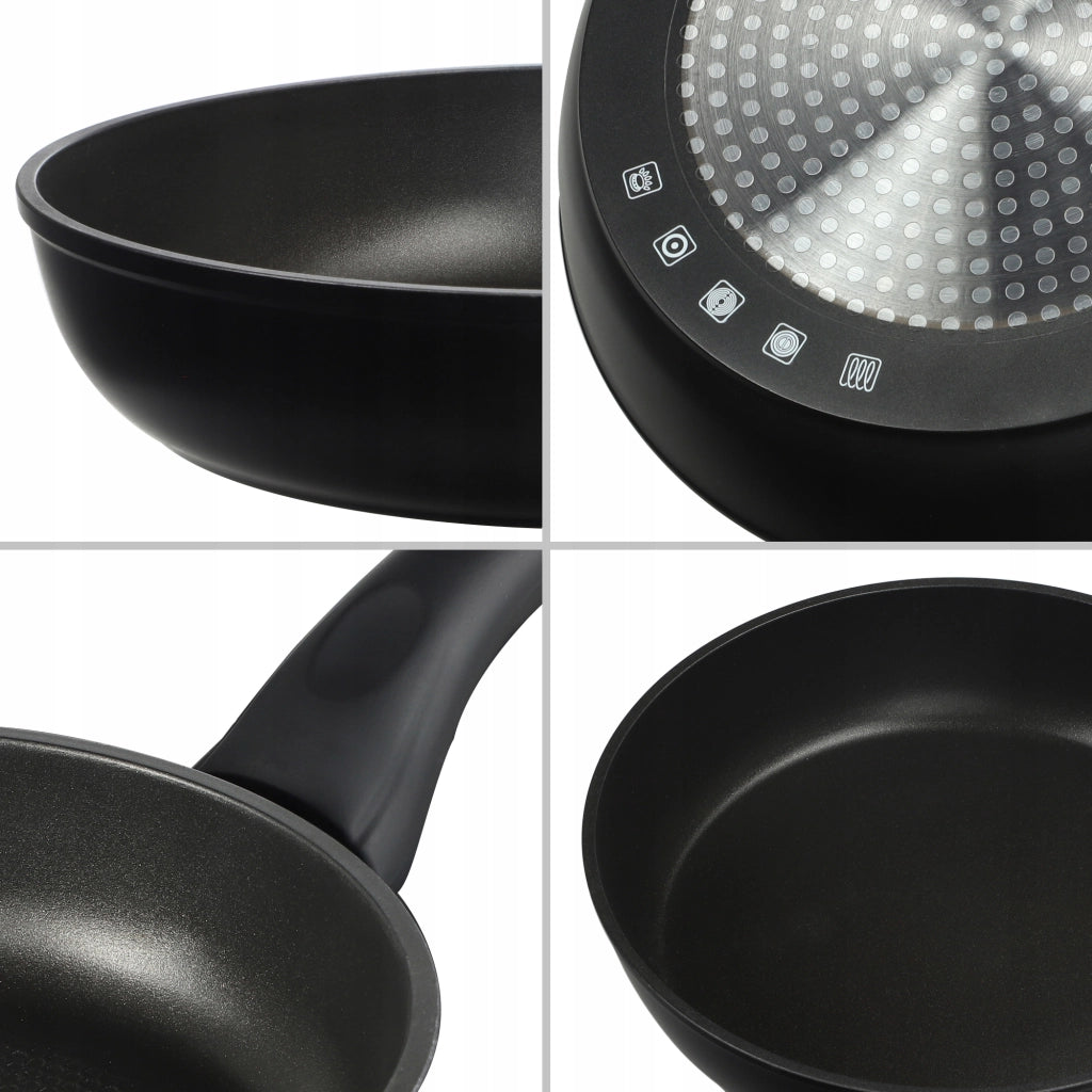 Padella antiaderente KADAX da 26 cm, grande, per piani cottura a gas e induzione.