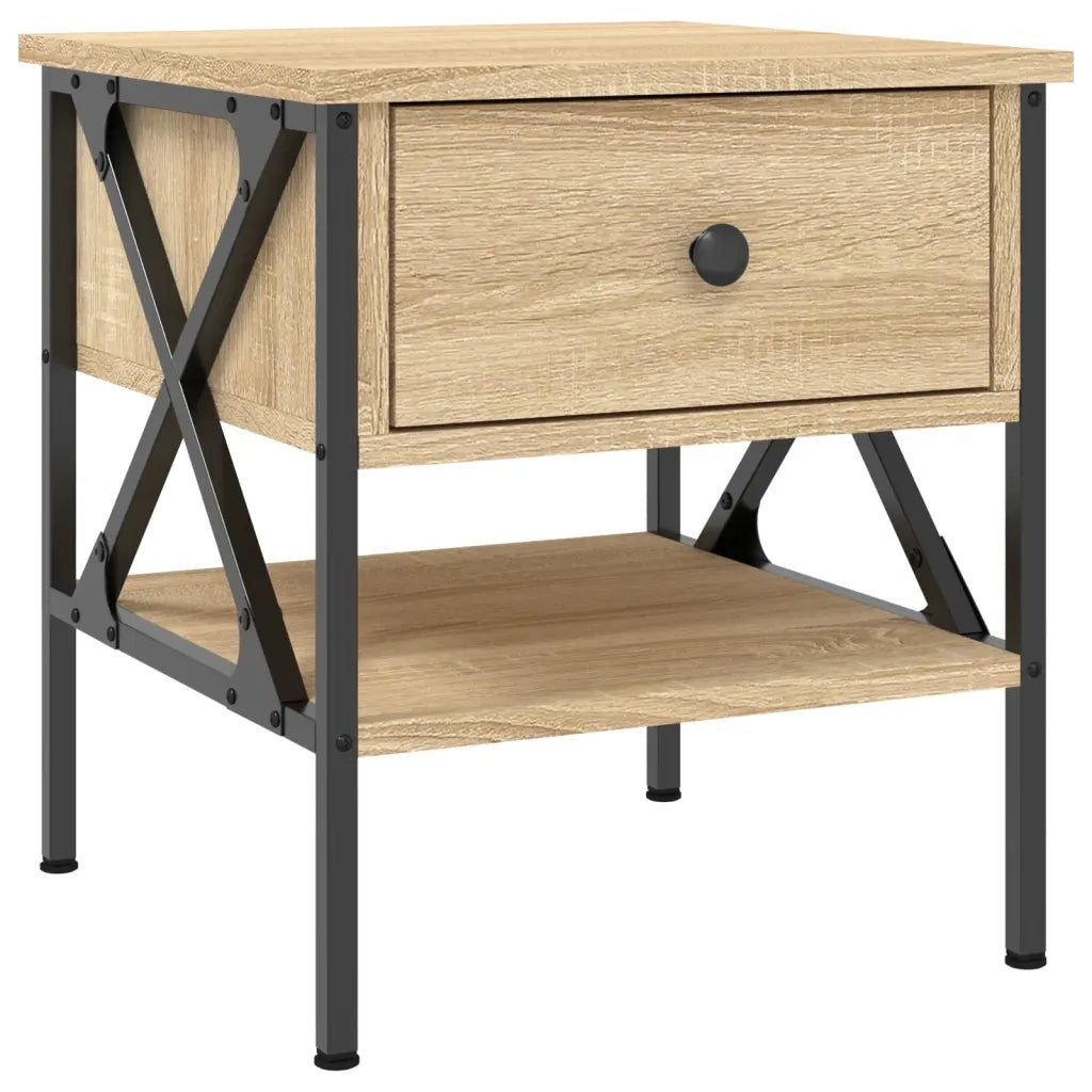 Comodino Rovere Sonoma 40x42x45 cm in Legno Multistrato 825955