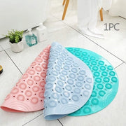 Mat di doccia in PVC a rullo antiscivolo con presa e fori di scarico - 55 x 55 cm - antibatterico e lavabile a macchina - colore grigio