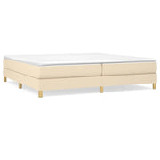 Letto matrimoniale | Letto per adulti | Struttura Letto a Rete a Molle Crema 200x200 cm in Tessuto