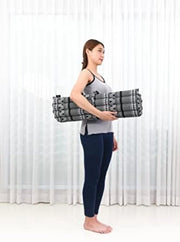 Cuscino di Meditazione Quadrato - Cuscino Yoga Riempito con Kapok Ecowechhente, Nero - 70x70x4.5 cm - Adatto per Casa, Studio e Viaggi