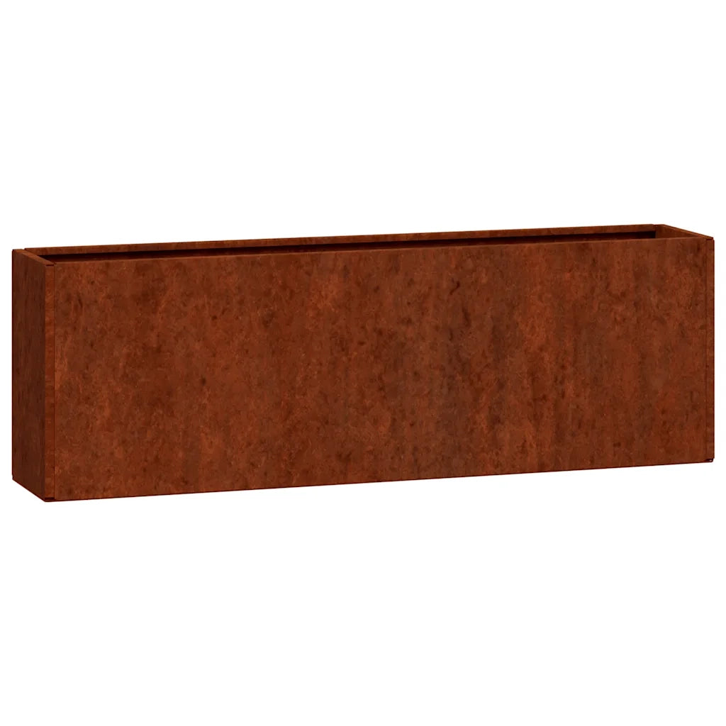 Fioriere da Parete 2 pz Ruggine in Acciaio Corten 53x10x17 cm 823686