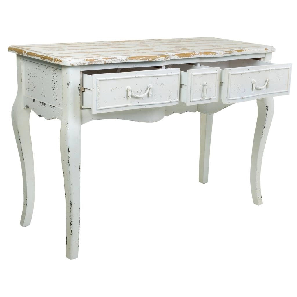 Mobile da ingresso in legno laccato bianco 115x50x80h