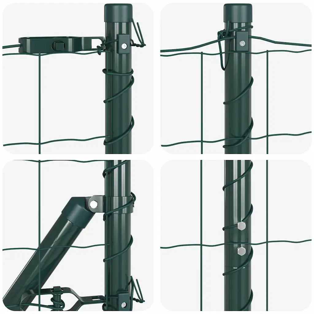 Recinzione da Giardino | Recinzione con Posto Verde 1,2 x 25 m Acciaio e PVC