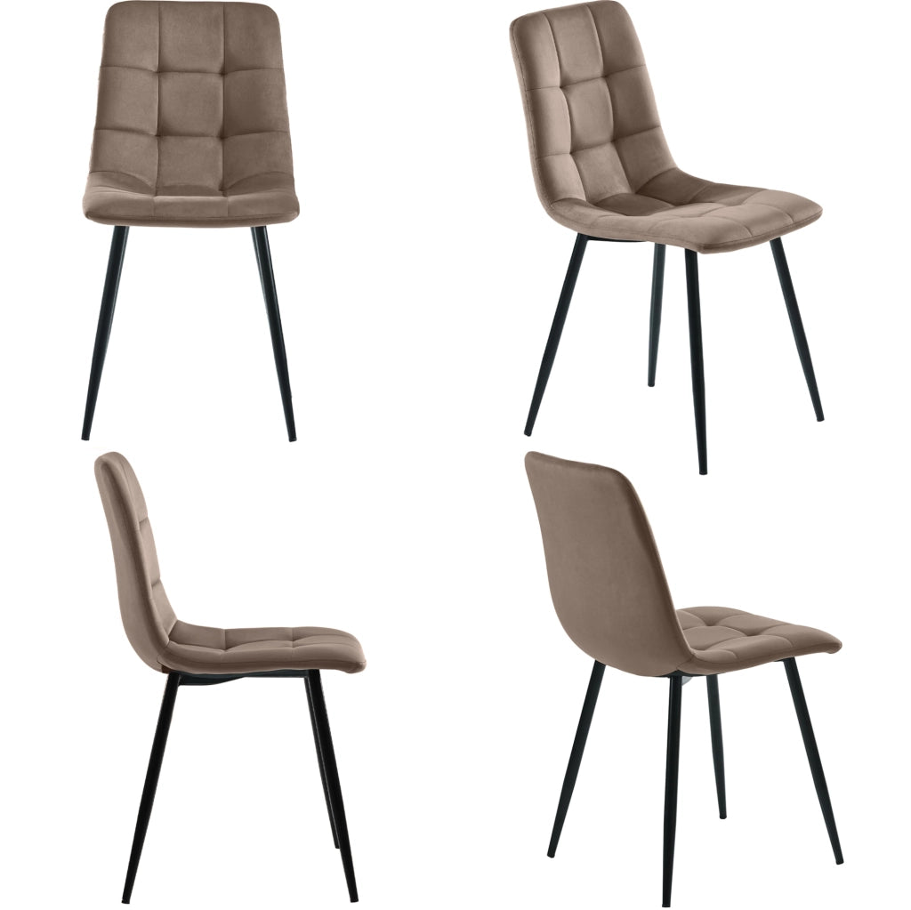 Gruppo tavolo e sedie 117x68 cm; set moderno; MDF; marrone