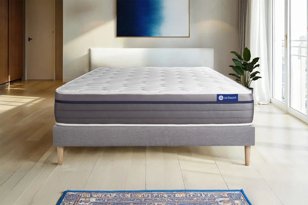 Kit rete e materasso Actilatex zen 135x190cm - Spessore : 26cm - Lattice e memory foam - Bilanciato -