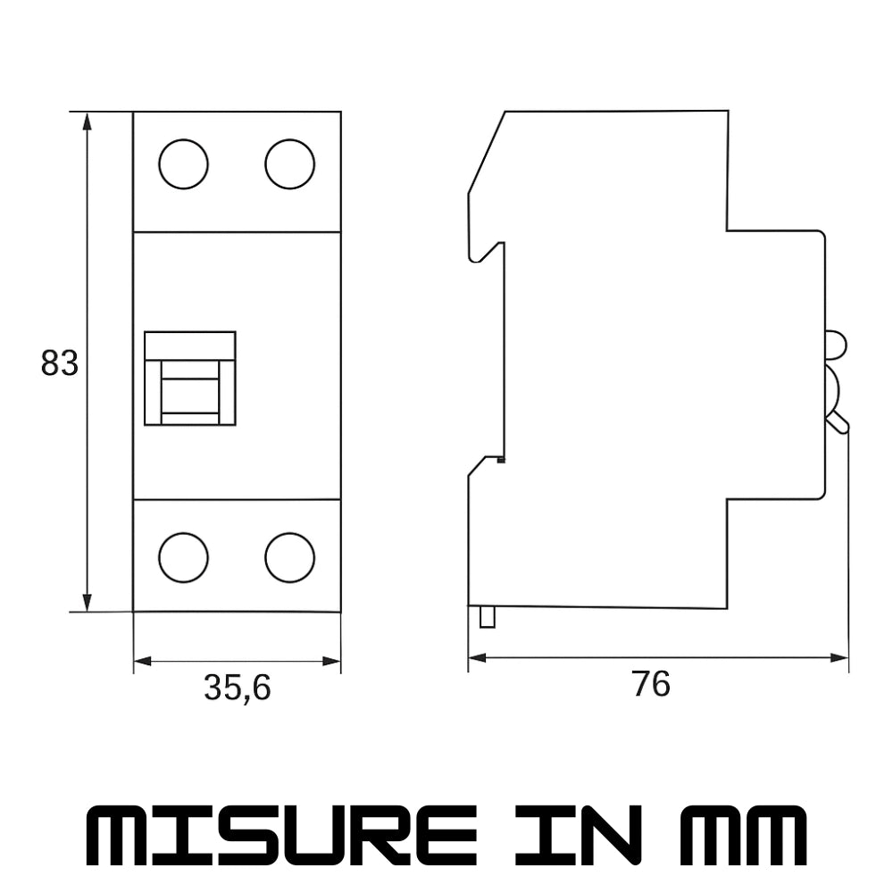 Interruttore differenziale salvavita bticino g723ac40 2p 40a 30ma tipo ac