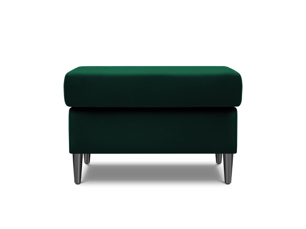 Cosmopolitan Design - Pouf "Kyoto" in velluto verde bottiglia 