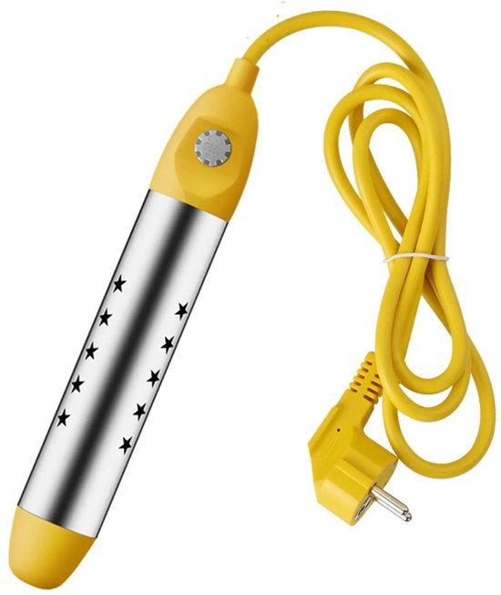 Dompelverwarmer elettrico, 2500 watt, con termostato e copertura in acciaio inossidabile, filo di rame, funzione di spegnimento automatico, indicatore di funzionamento, per il riscaldamento di liquidi.