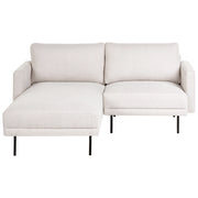 Divano angolare destro in poliestere beige 192 x 155 Divano a 2 posti imbottito con gambe in metallo, tessuto e schienale imbottito, moderno e minimalista