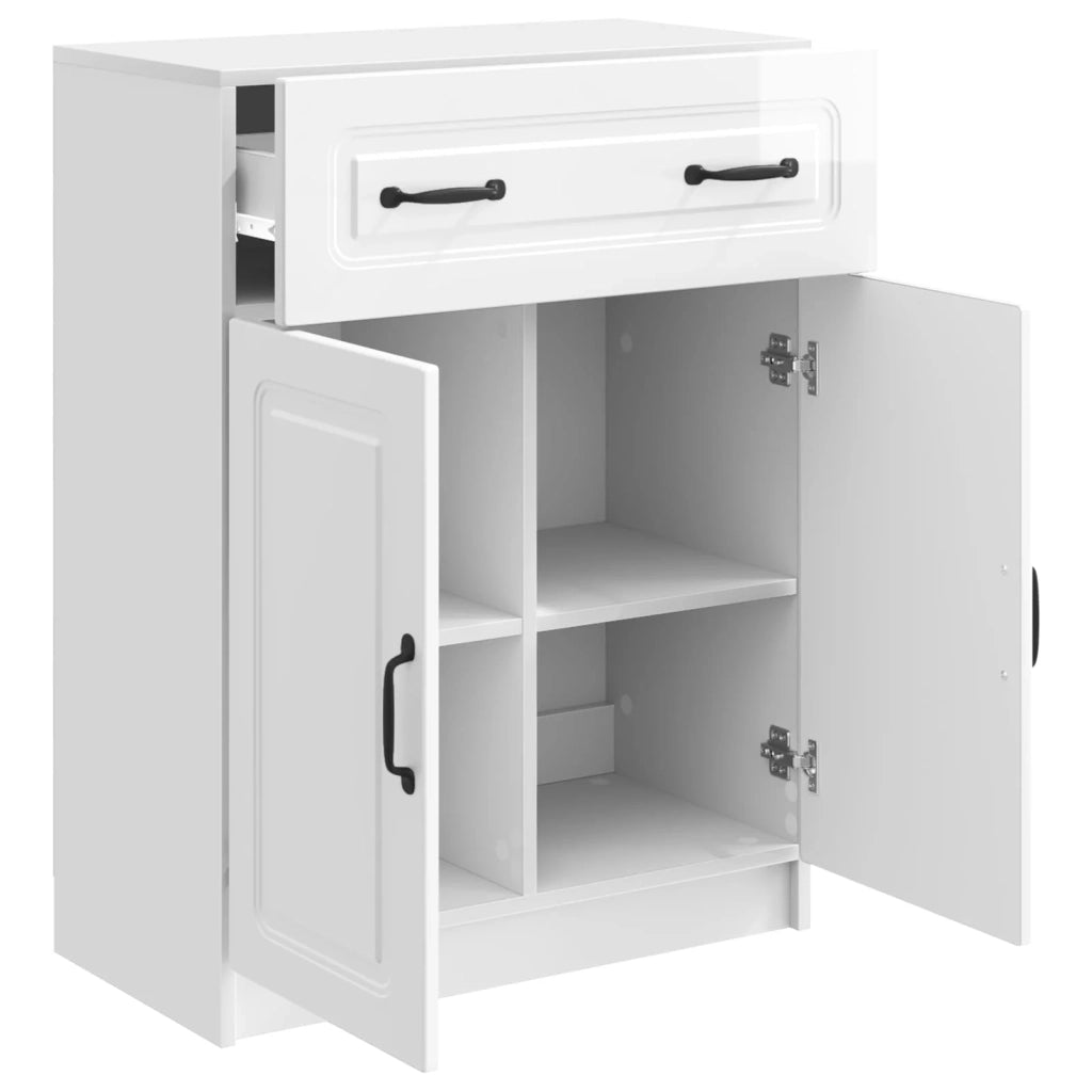 Credenza Bianco Lucido 66 x 34,5 x 87 cm Legno ingegnerizzato 895789