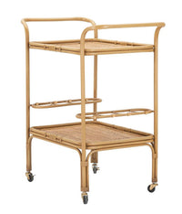 Carrello Panama 2 Ripiani 83x46x87,5 cm in Rattan