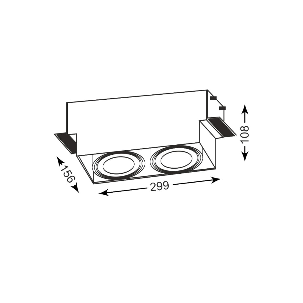 Faretto incasso rettangolare bianco Zuma Line ONEON ES111