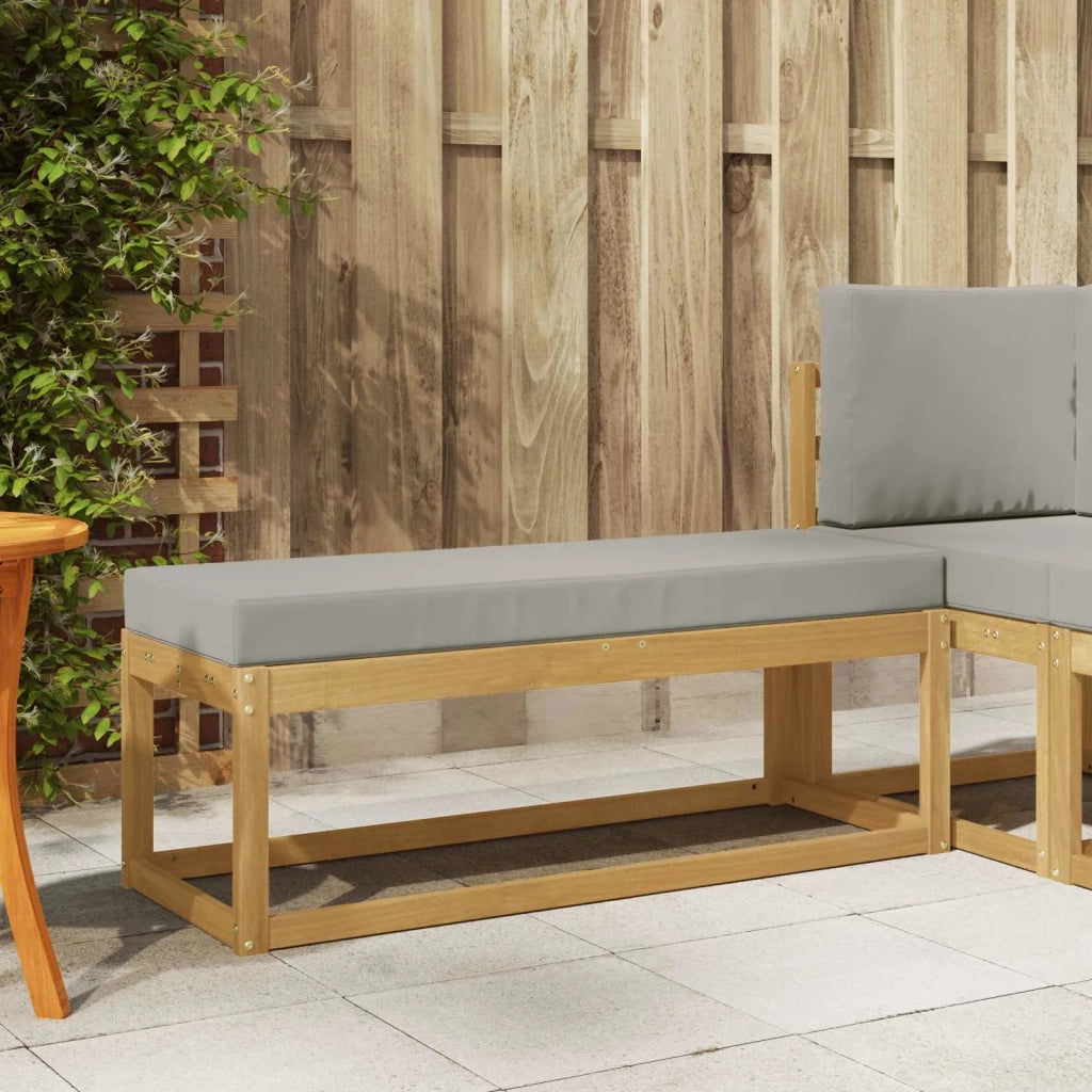 Panca da esterno con cuscino Bianco 115 x 43 x 45 cm 901675