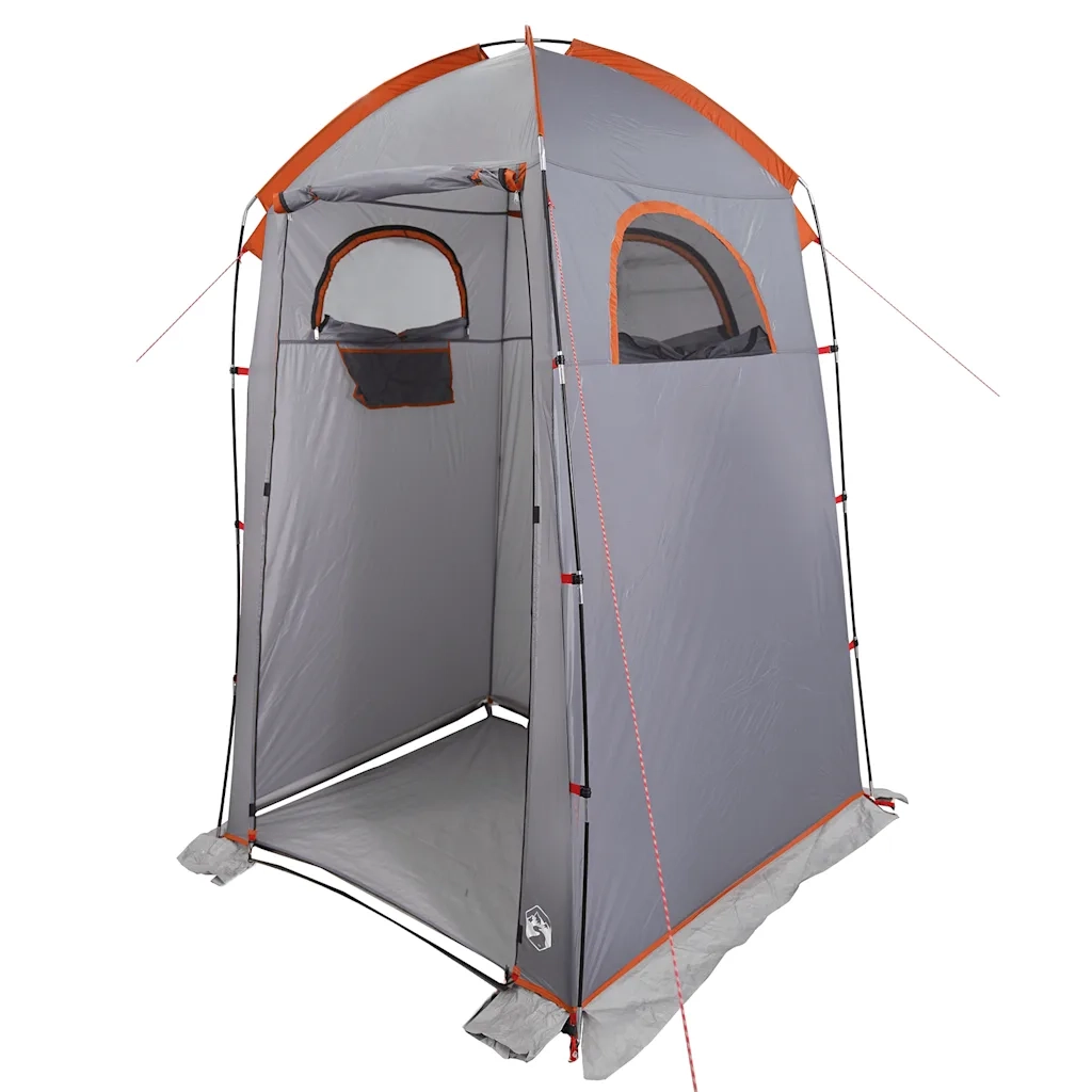 Tenda per Toilette Grigio e Arancione Impermeabile 4009475