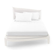 Trade Shop - Completo Da Letto Matrimoniale Tinta Unita Lenzuola Coordinato Copricuscini - Bianco