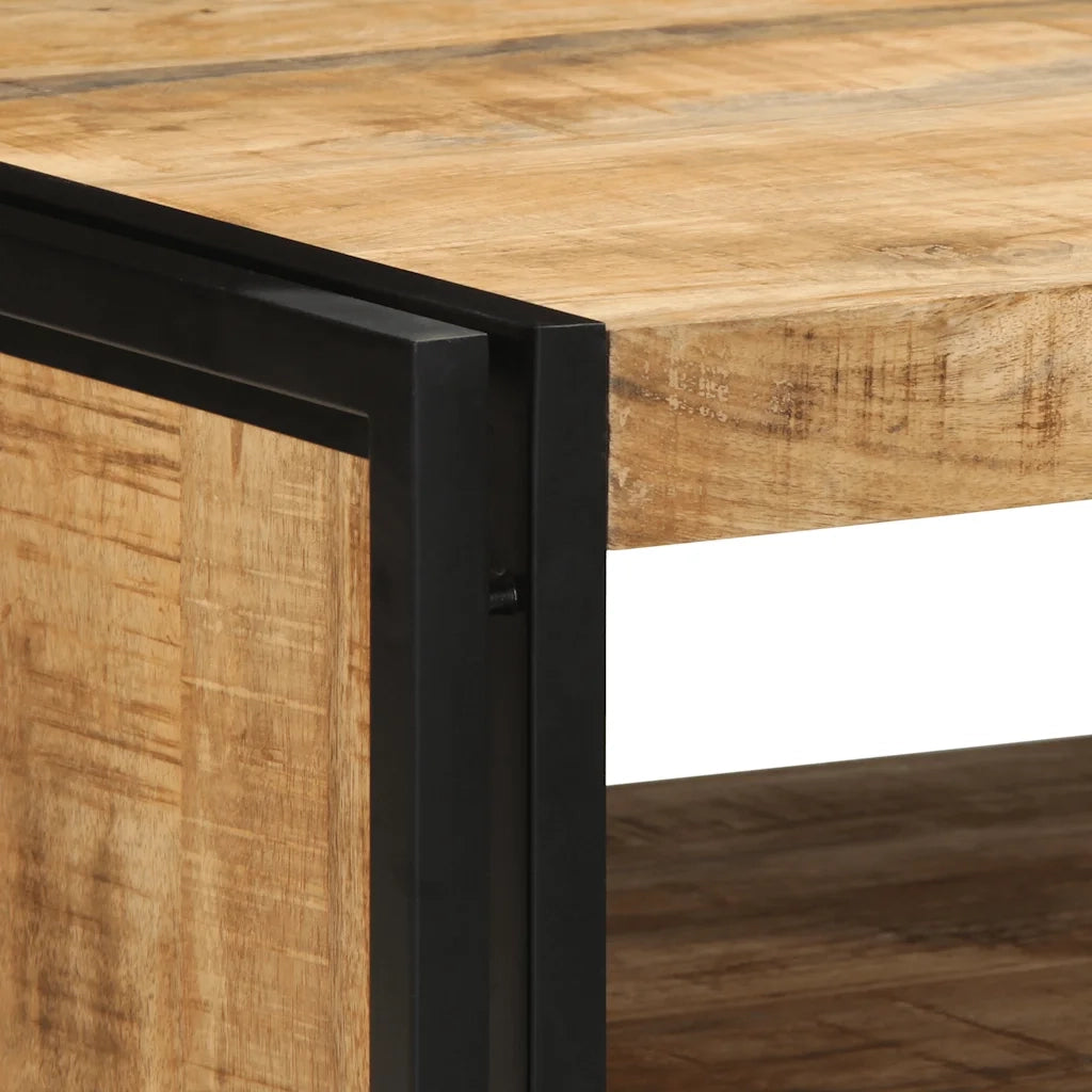 Tavolino 70x50x38 cm in Legno Massello di Mango Grezzo 4102709