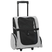 Carrello per animali domestici 3 in 1 design grigio 48x32x(57-106) cm tessuto Oxford 42007373