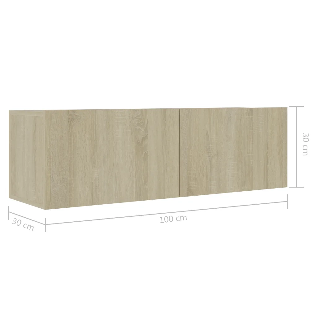 Set Porta TV 8 pz Rovere Sonoma in Truciolato cod mxl 20126