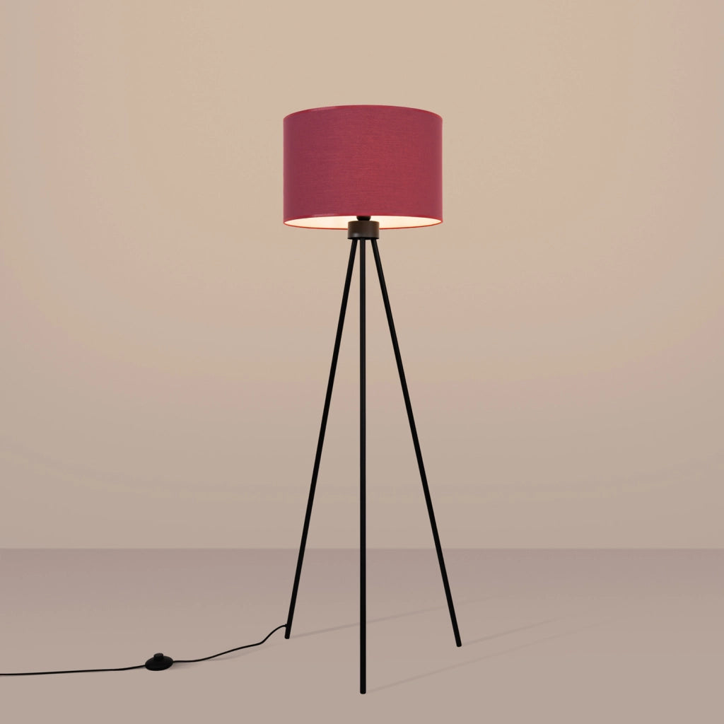 Lampada da terra PURELA treppiede bordeaux E27 15W Pure Lume