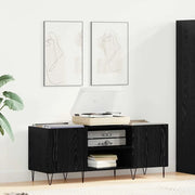 Mobile porta vinili con porta Rovere Nero 121 x 38 x 48 cm 881791