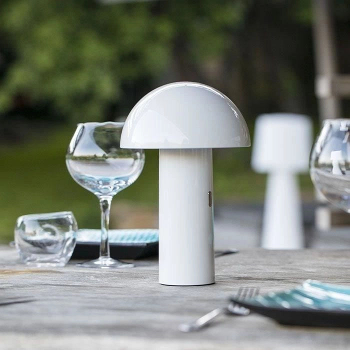 Lampada da tavolo senza fili - LUMISKY - TOD WHITE - H28 cm - Testa orientabile - LED bianco caldo