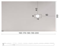 Piatto Doccia in Pietra 80x200 cm Bonussi Manila Marrone