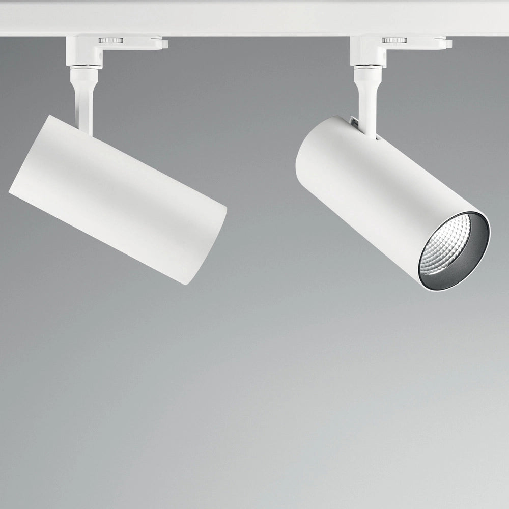 Proiettore Cilindrico Smile Alluminio Bianco Led 20W 3000K Luce Calda Cri80 24°