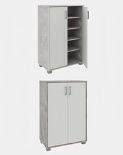 Mobile armadio 2 ante 4 ripiani arredo casa,bagno,camera,soggiorno 60x35x90 COLORE: GRIGIO