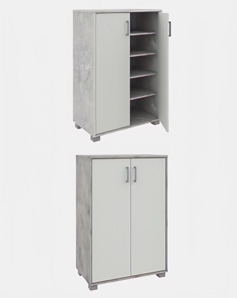 Mobile armadio 2 ante 4 ripiani arredo casa,bagno,camera,soggiorno 60x35x90 COLORE: GRIGIO