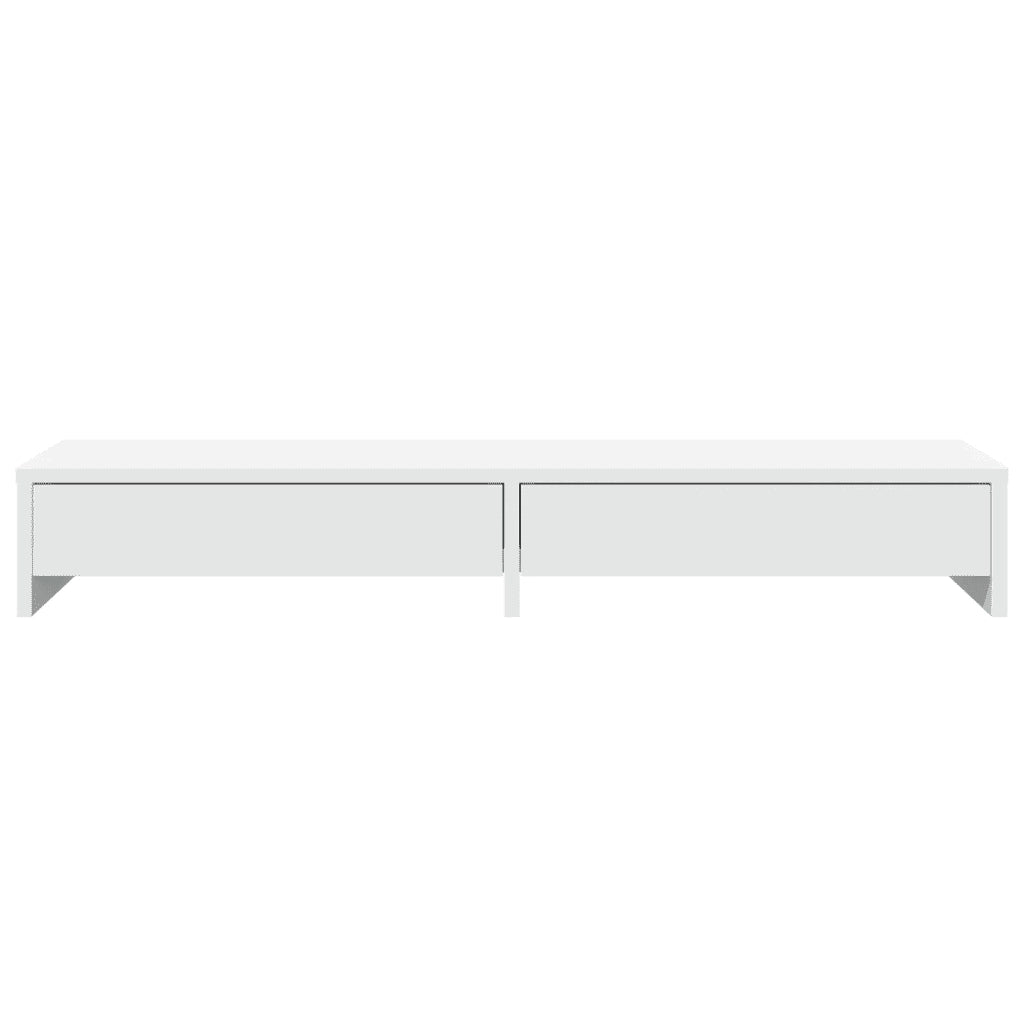Supporto per Monitor con Cassetti Bianco 100x27x15 cm in Legno Agglomerato 854670