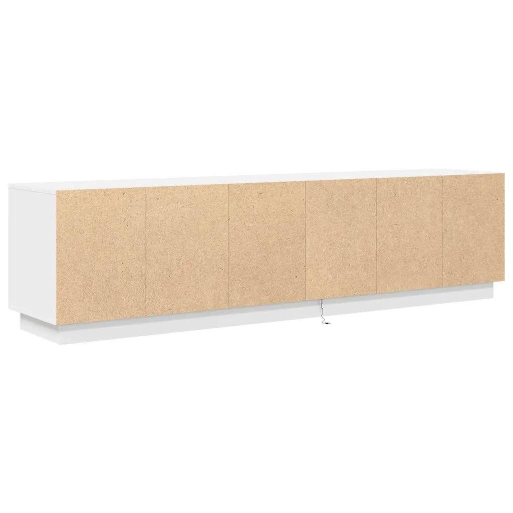 Mobile Porta TV con Luci LED-Credenza per TV Bianco 193,5x41x50 cm