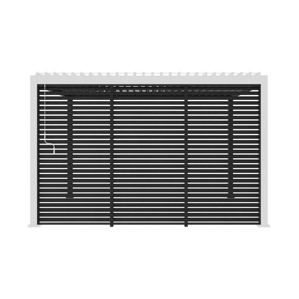 Set di 3 persiane 1.3m per pergola bioclimatica in alluminio,