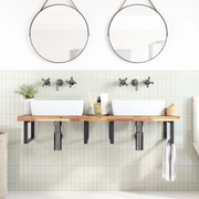 Piano da Bagno Non Trattato 120x50x4cm Legno Massello di Acacia 3279680