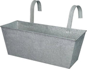 Bacchetta per balcone verniciata metallo 40 x 15 x 15 cm 7500 ml - vaso fiorito in lamiera zincata - supporto di appendage - fondo chiuso cassa per piante