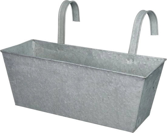 Bacchetta per balcone verniciata metallo 40 x 15 x 15 cm 7500 ml - vaso fiorito in lamiera zincata - supporto di appendage - fondo chiuso cassa per piante