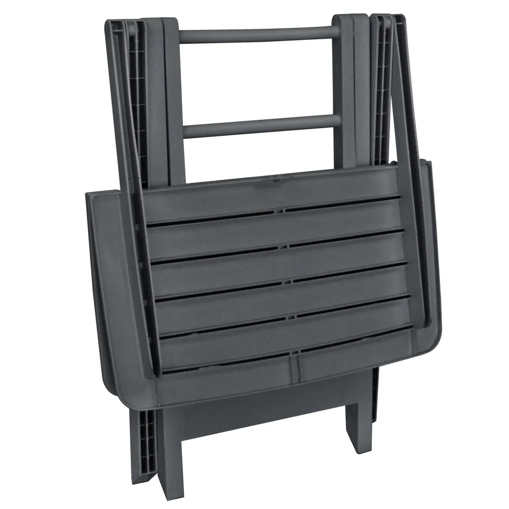Set da Bistrot 3 pz | Set Salotto da Giardino Pieghevole in Plastica Antracite