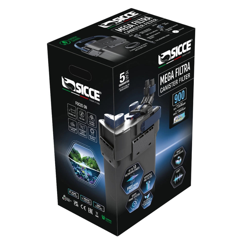 Sicce Mega Filtra 900 - filtro esterno per acquari d’acqua dolce e marini