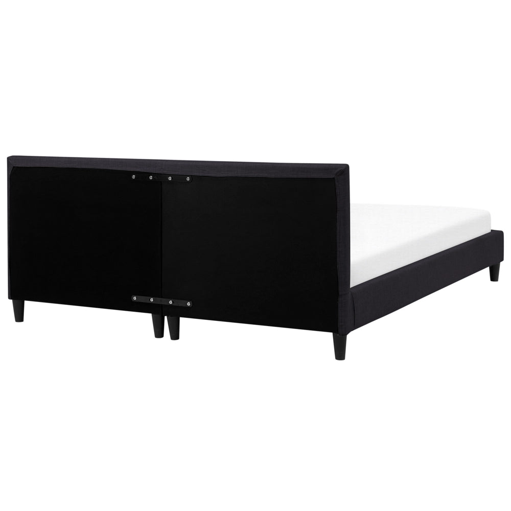 Copri Letto Tessuto Nero per Letto 180 x 200 cm Sfoderabile Lavabile