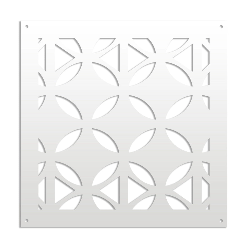 ALIEN - Pannello in PVC traforato - Parasole Misura: 48x48 cm, Colore: bianco