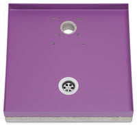 Base Portaciottolo per Fontane 40x40x8 cm in Metallo con Base in Cemento Belfer 42/BSE/10 Viola