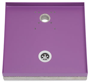 Base Portaciottolo per Fontane 40x40x8 cm in Metallo con Base in Cemento Belfer 42/BSE/10 Viola