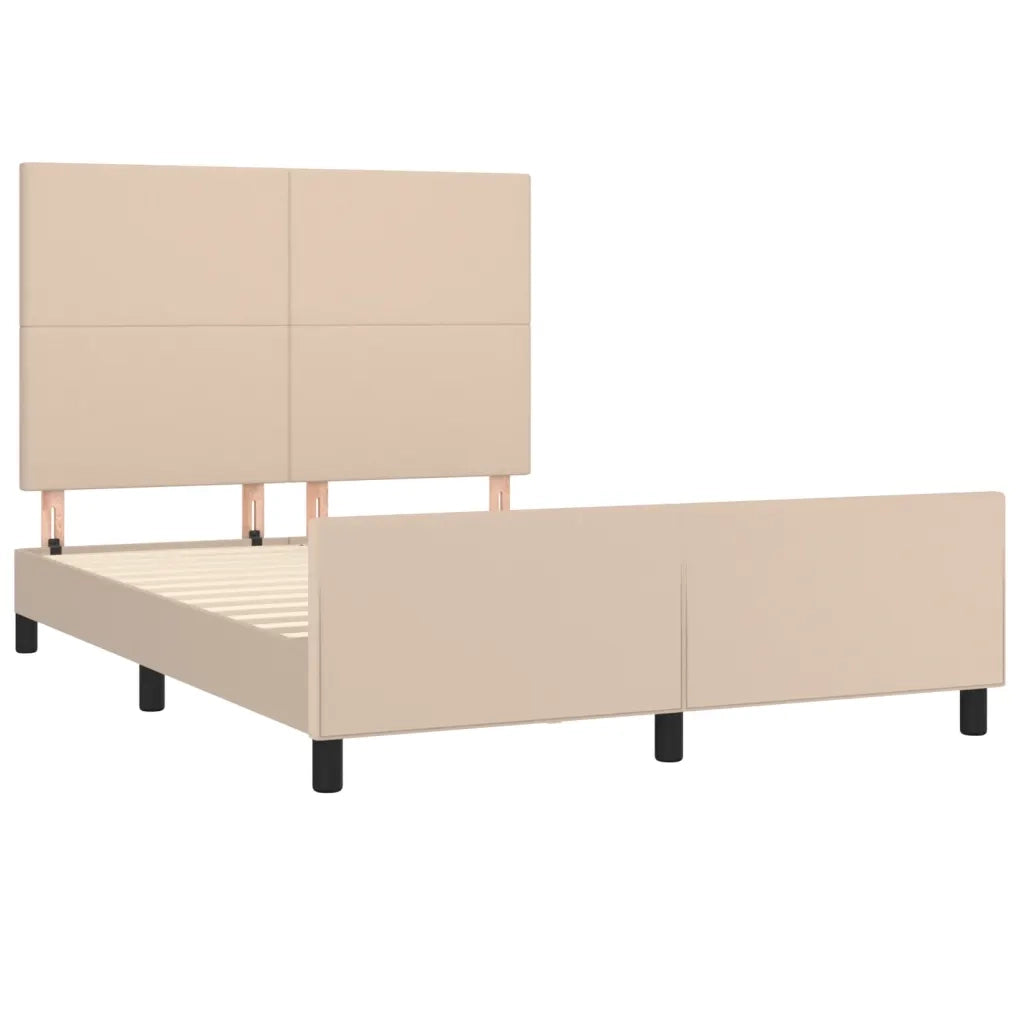 Giroletto con Testiera Cappuccino 140x190 cm in Similpelle