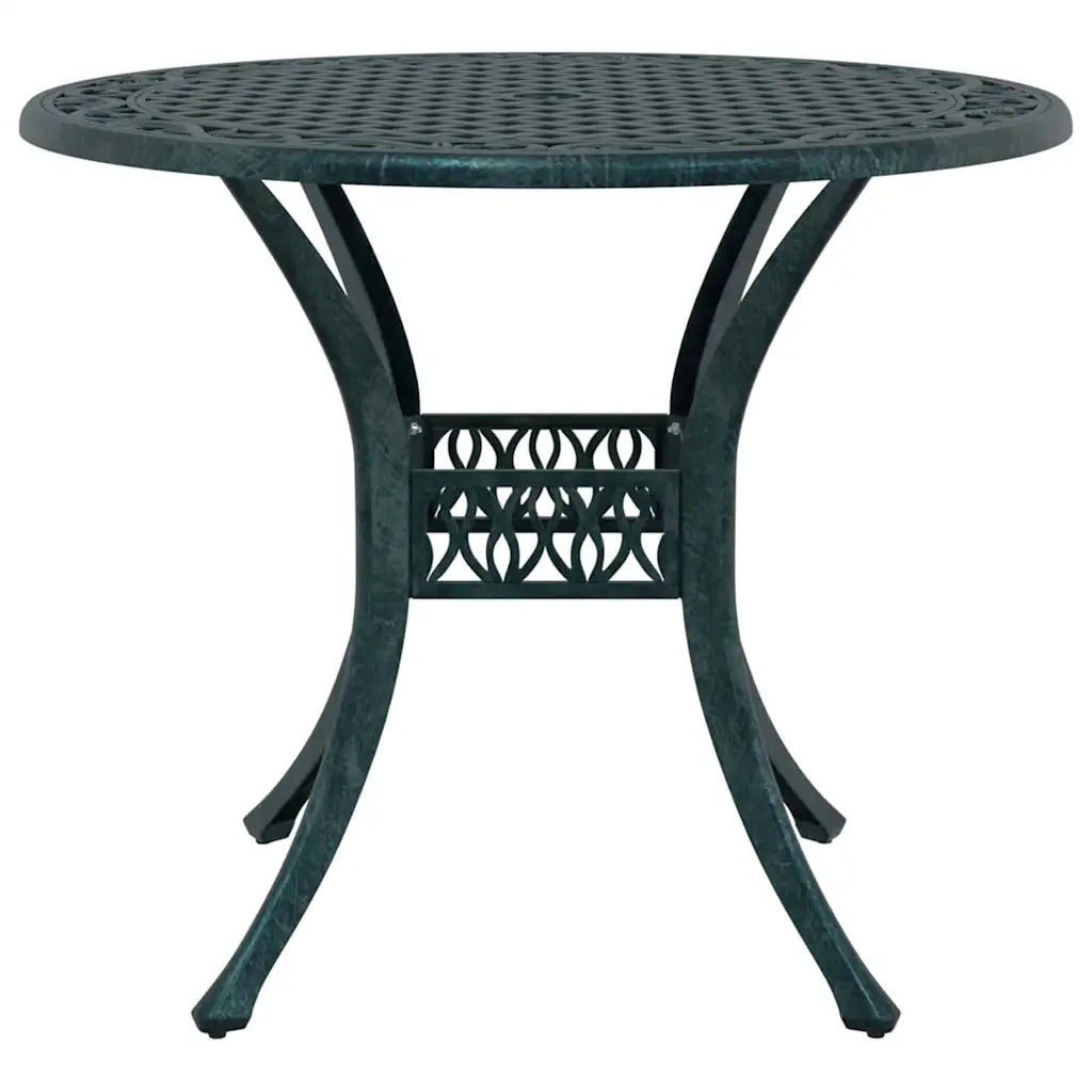 Set da Pranzo per Giardino 5 pcs Verde Alluminio