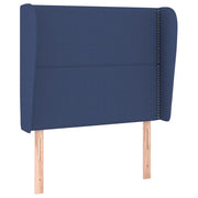 Testiera | Testata ad Orecchio Blu 103x23x118/128 cm in Tessuto