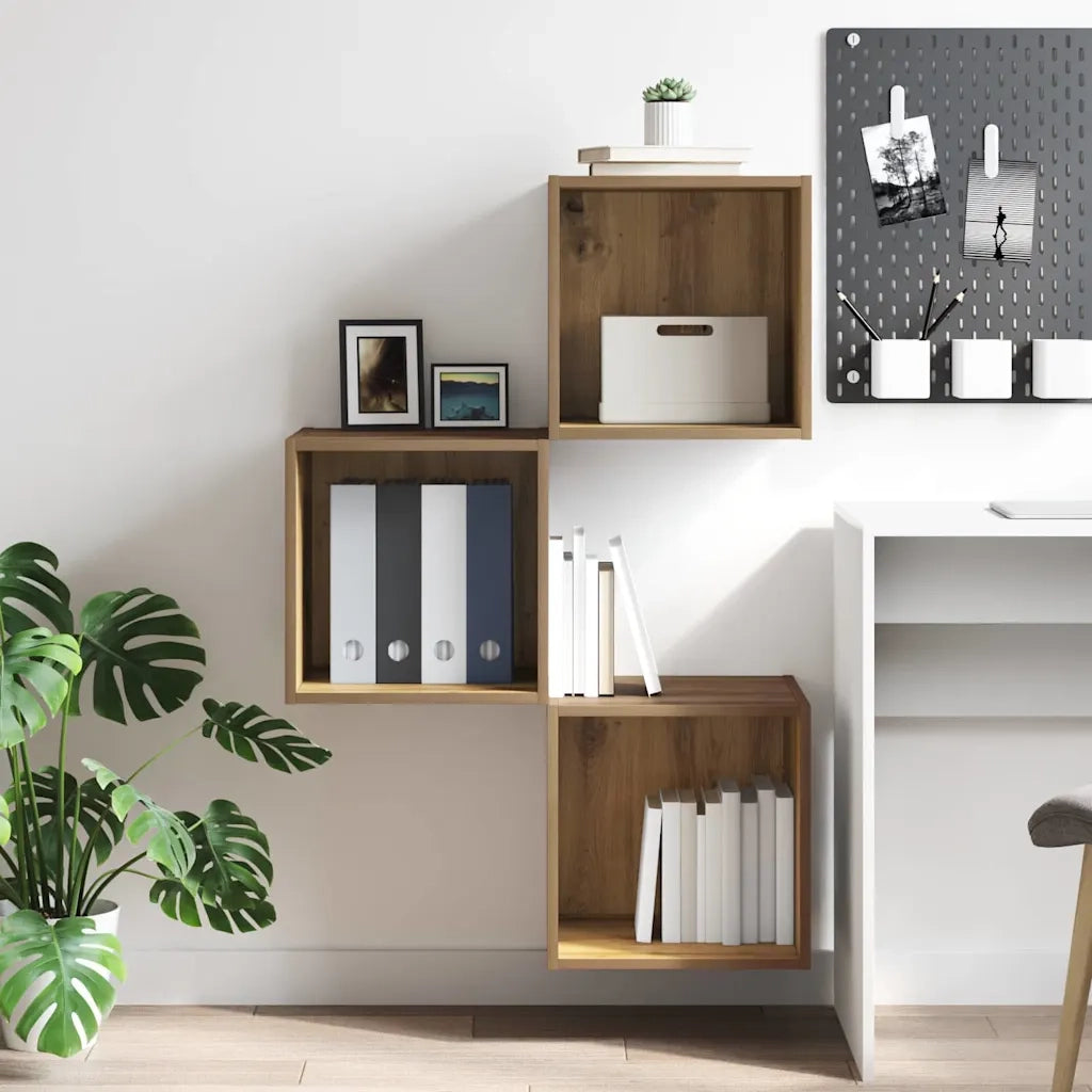 vidaXL Armadietto a muro rovere artigianale 37 x 37 x 37 cm