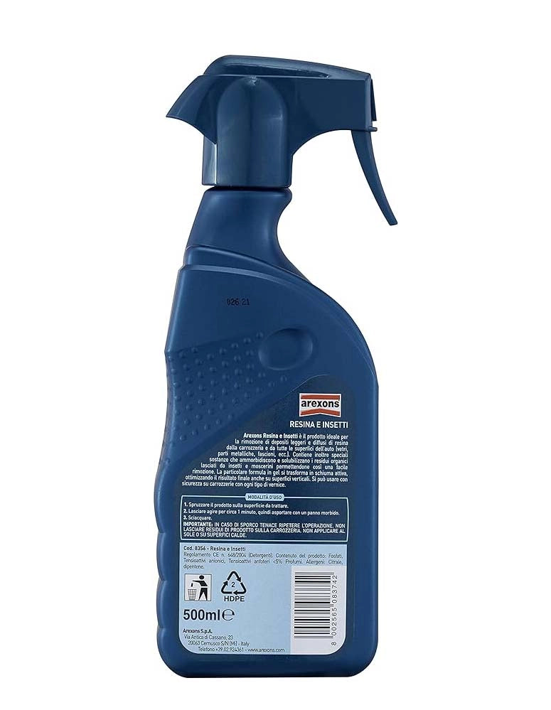 RIMUOVI RESINA E INSETTI AREXONS 500 ml - AREXONS