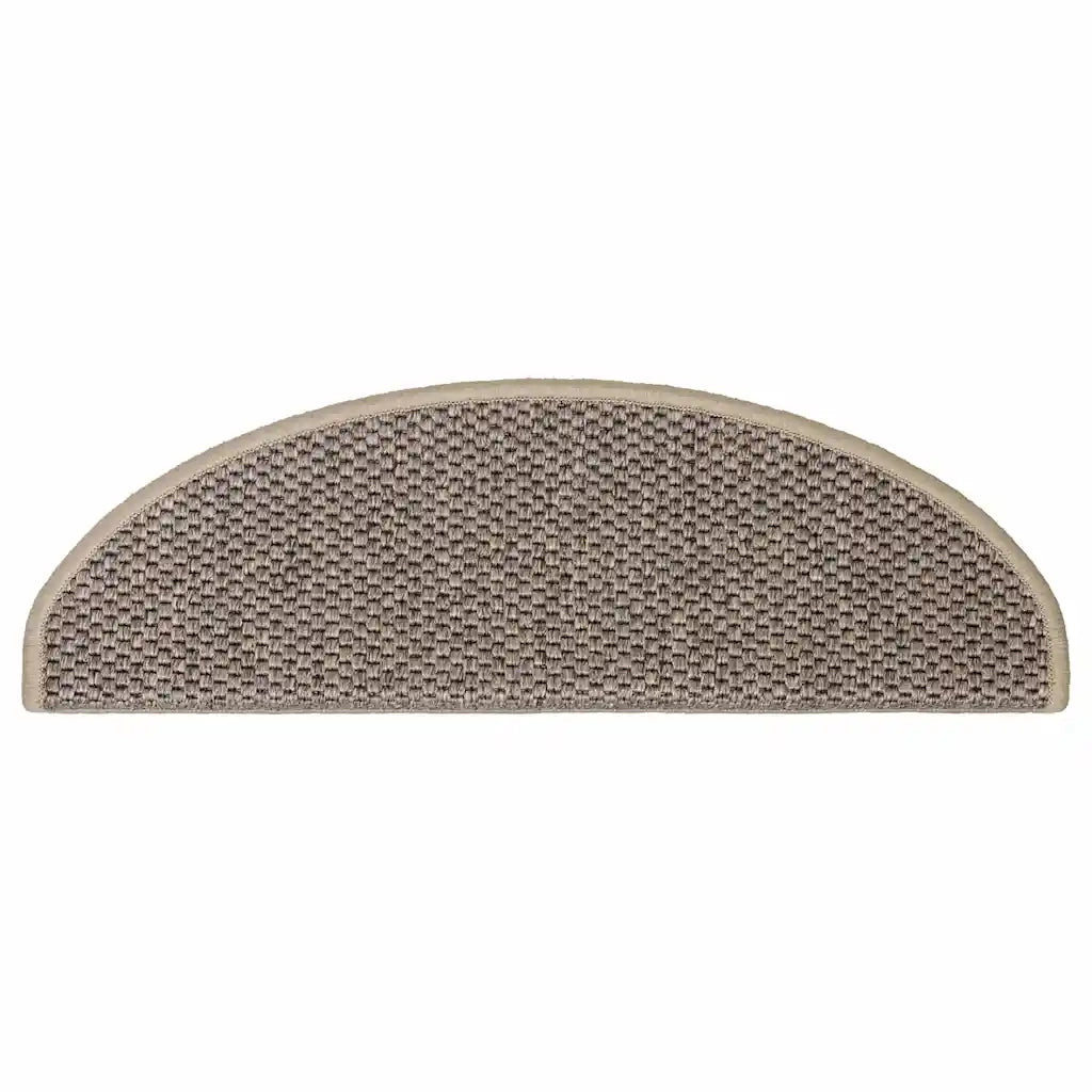 Tappeti Adesivi Scale Aspetto Sisal 30 pz | Gradini per Scale 65x21x4cm Beige Scuro