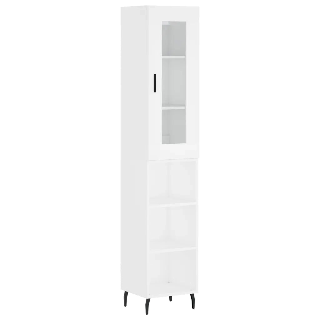 Credenza | Madia | Buffet da pranzo | Armadio da pranzo Bianca 34,5x34x180 cm in Legno Multistrato