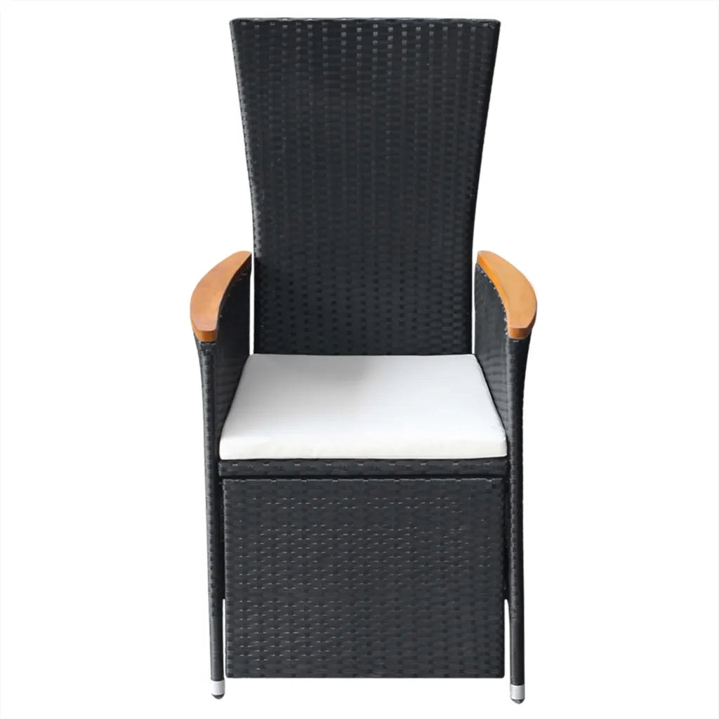 Set Mobili da Pranzo per Giardino 5 pz Nero 3071955